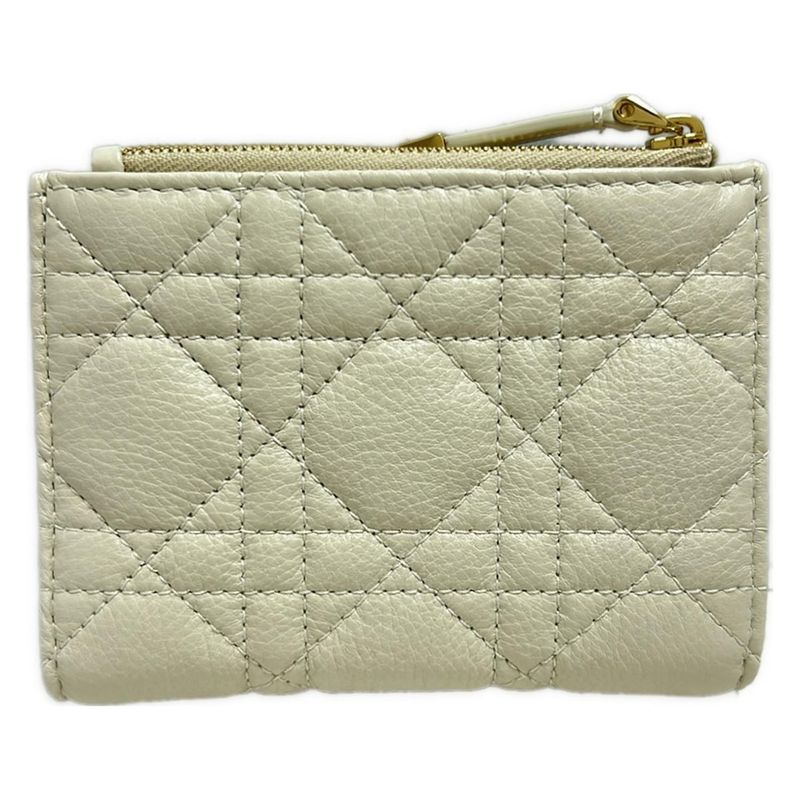 Dior/christian Dior Bifold Wallet Like Dior Caro Dalia S5173uwhc_m49u Ivory