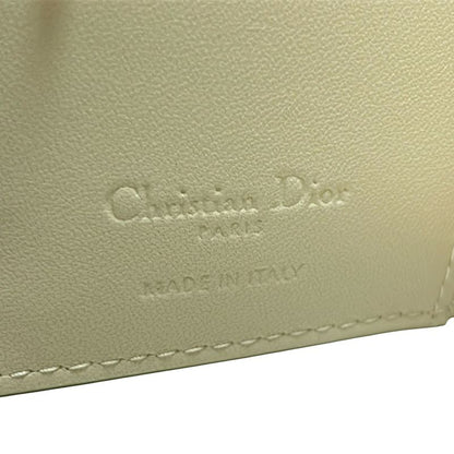 Dior/christian Dior Bifold Wallet Like Dior Caro Dalia S5173uwhc_m49u Ivory