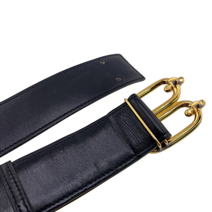 Hermes 1982 Chaine D'ancre Belt Brand Black Men's