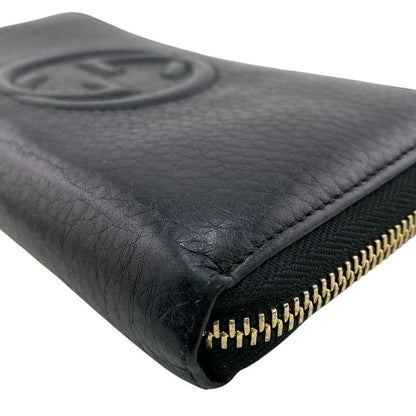 Gucci 282413 Soho Round Zip Wallet Long Wallet Branded Card Holder Coin Purse