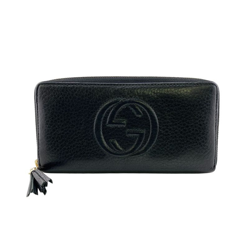 Gucci 282413 Soho Round Zip Wallet Long Wallet Branded Card Holder Coin Purse
