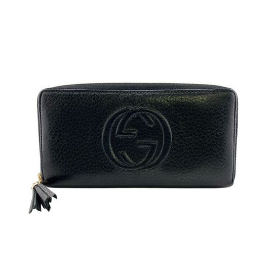 Gucci 282413 Soho Round Zip Wallet Long Wallet Branded Card Holder Coin Purse