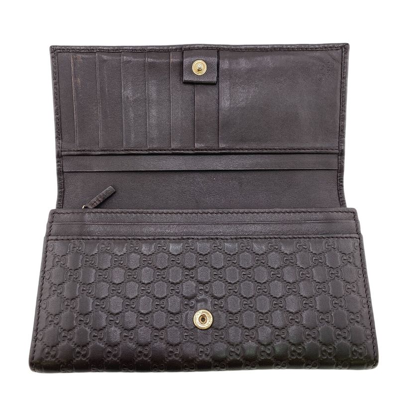 Gucci 449396 Long Wallet Micro Guccissima Long Wallet Branded Card Holder Coin