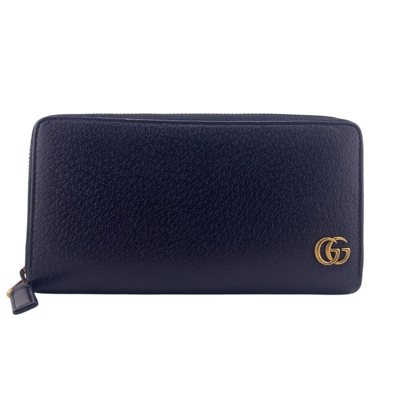 Gucci 428736 Gucci 428736 Round Zipper GG Marmont Long Wallet Branded Card