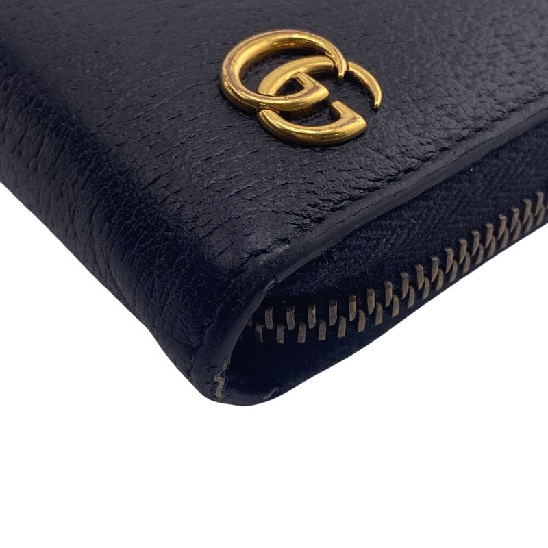 Gucci 428736 Gucci 428736 Round Zipper GG Marmont Long Wallet Branded Card