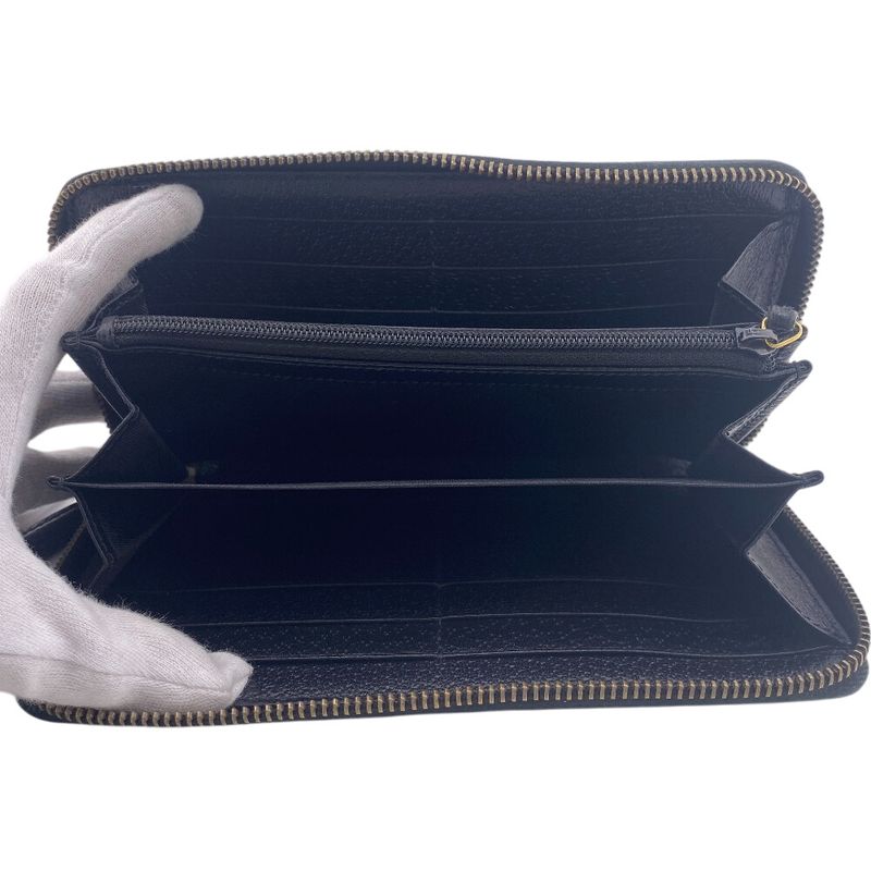 Gucci 428736 Gucci 428736 Round Zipper GG Marmont Long Wallet Branded Card