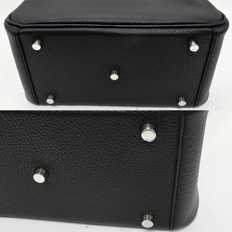 Hermes Shoulder Bag Handbag Lindy 26 Taurillon Cles Mance Black Palladium