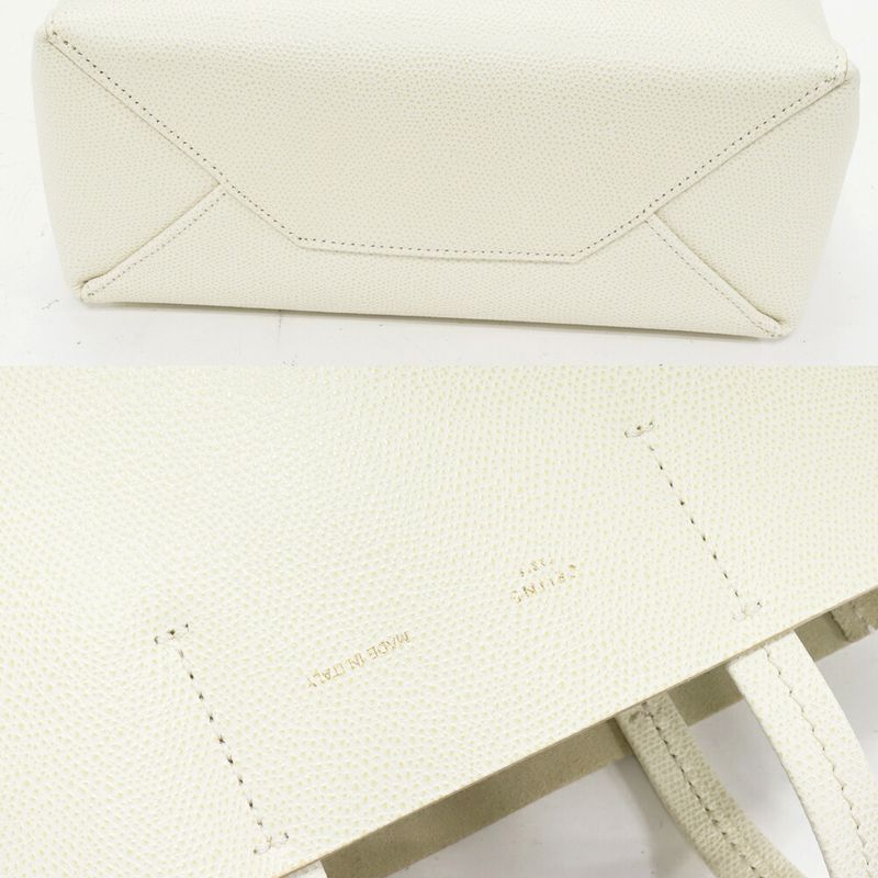 Celine Hand Tote Shoulder Bag Vertical Cabas Small Grained Calfskin Ivory 2WAY