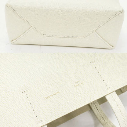 Celine Hand Tote Shoulder Bag Vertical Cabas Small Grained Calfskin Ivory 2WAY