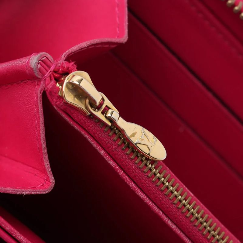 Louis Vuitton Vernis Ikat Flower Zippy Wallet M90019 Leather Long Wallet Round