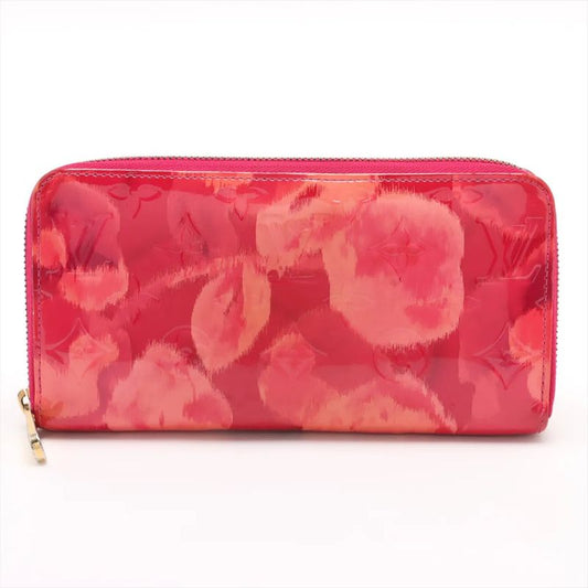 Louis Vuitton Vernis Ikat Flower Zippy Wallet M90019 Leather Long Wallet Round