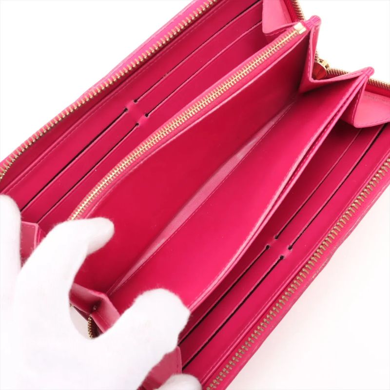 Louis Vuitton Vernis Ikat Flower Zippy Wallet M90019 Leather Long Wallet Round