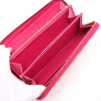 Louis Vuitton Vernis Ikat Flower Zippy Wallet M90019 Leather Long Wallet Round