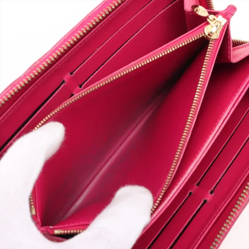 Louis Vuitton Vernis Ikat Flower Zippy Wallet M90019 Leather Long Wallet Round