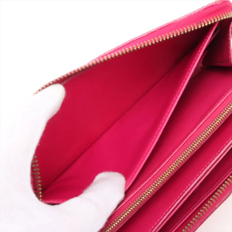 Louis Vuitton Vernis Ikat Flower Zippy Wallet M90019 Leather Long Wallet Round