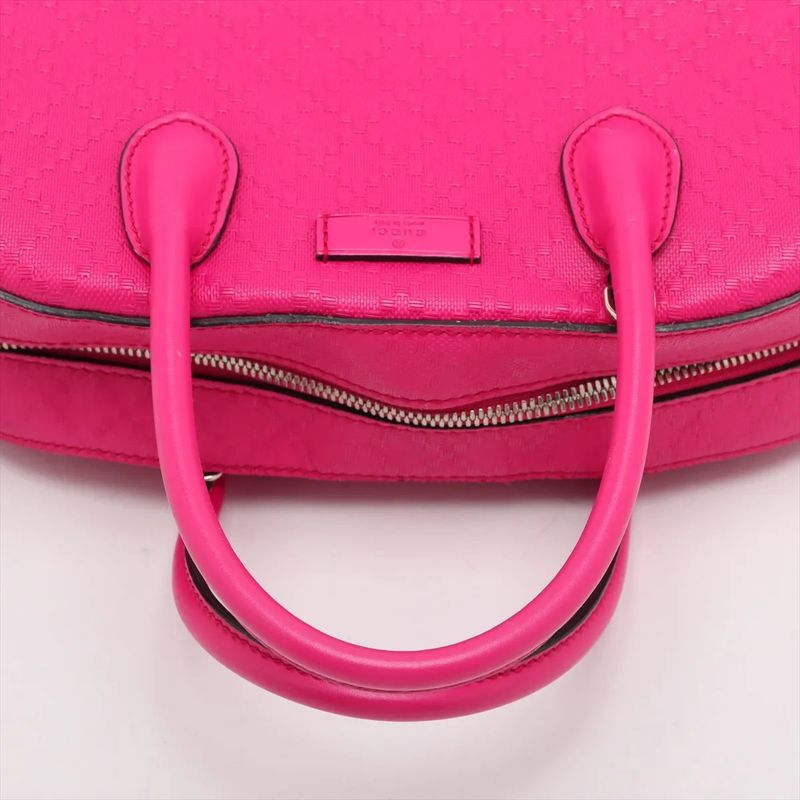 Gucci Bright Diamante 354224 Leather 2WAY Handbag Crossbody Tote Shoulder Pink