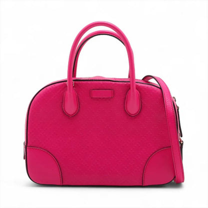 Gucci Bright Diamante 354224 Leather 2WAY Handbag Crossbody Tote Shoulder Pink