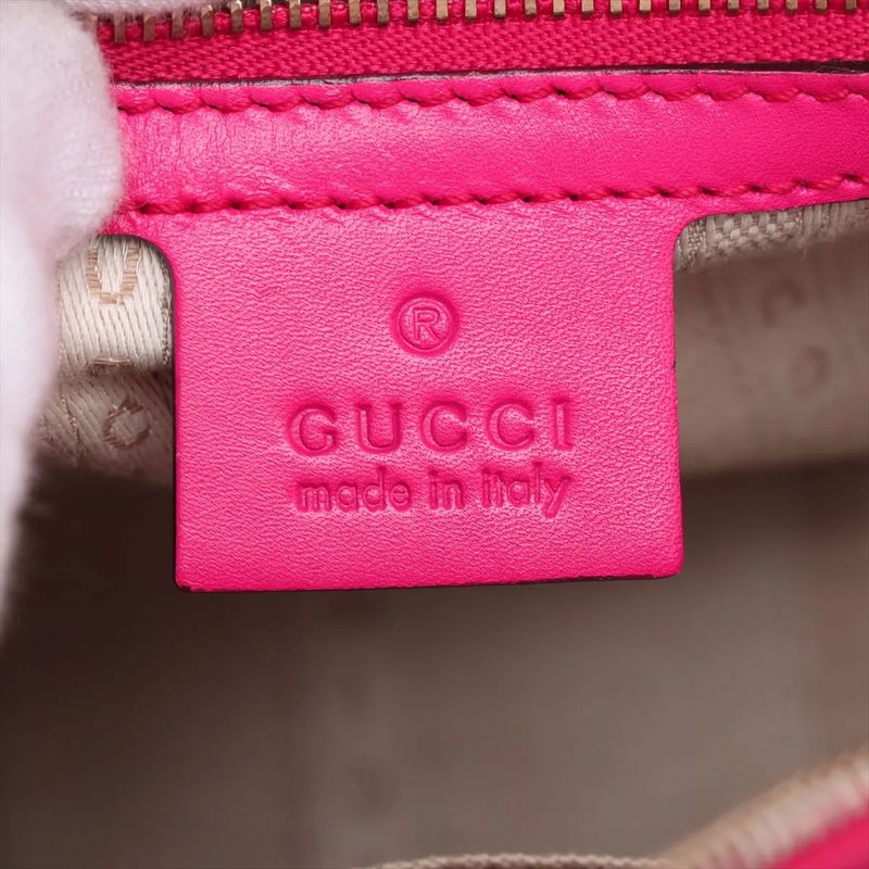 Gucci Bright Diamante 354224 Leather 2WAY Handbag Crossbody Tote Shoulder Pink