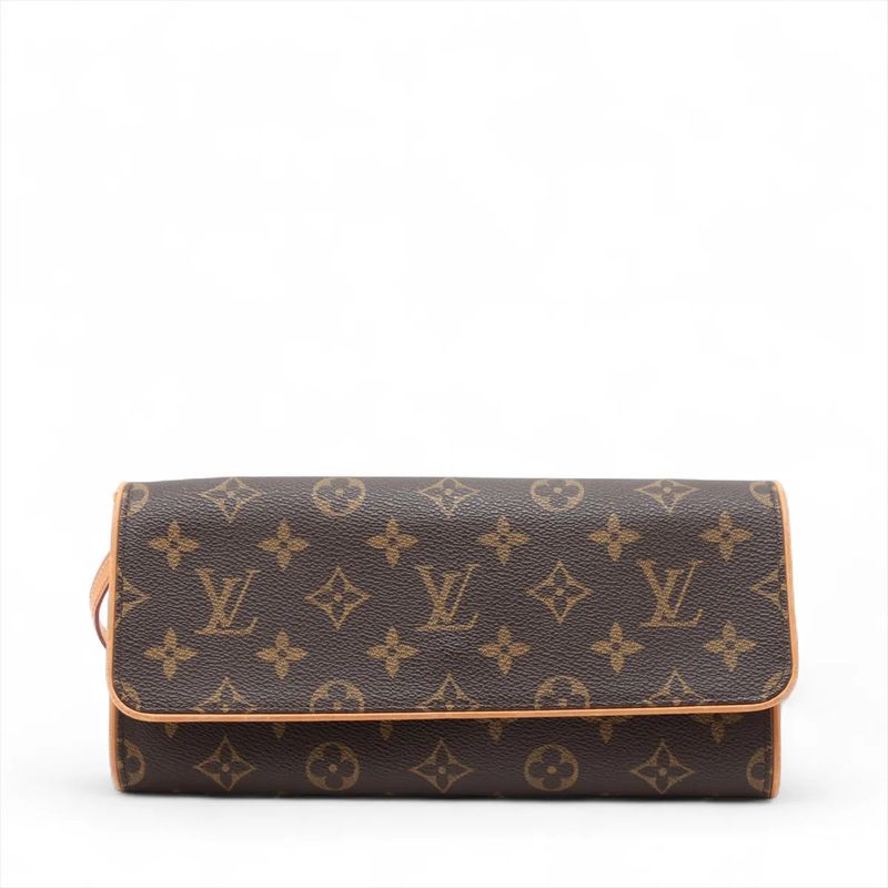 Louis Vuitton Monogram Pochette Twin GM M51852 Leather Shoulder Bag Crossbody