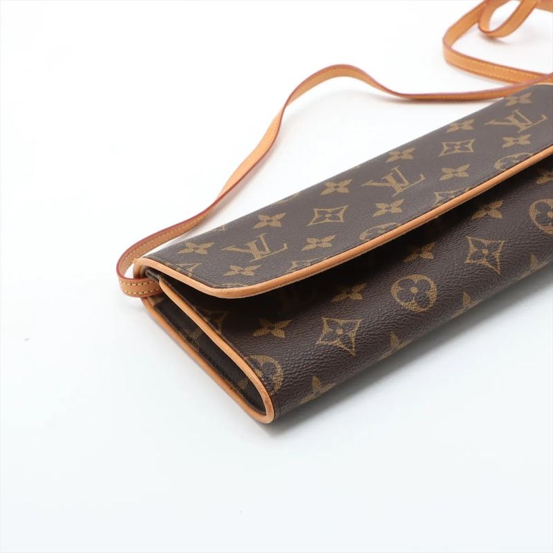 Louis Vuitton Monogram Pochette Twin GM M51852 Leather Shoulder Bag Crossbody
