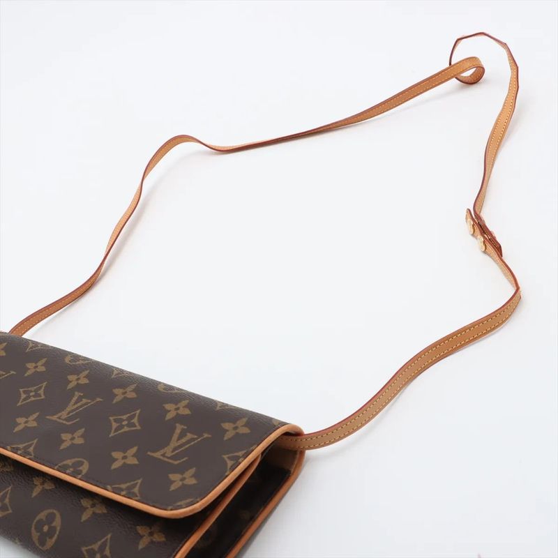 Louis Vuitton Monogram Pochette Twin GM M51852 Leather Shoulder Bag Crossbody