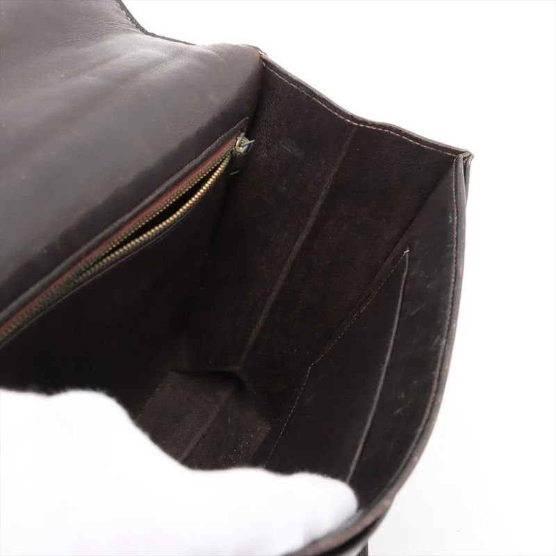 Vintage Hermes Sandrine Box Calf Leather Shoulder Bag Crossbody Genuine Leather