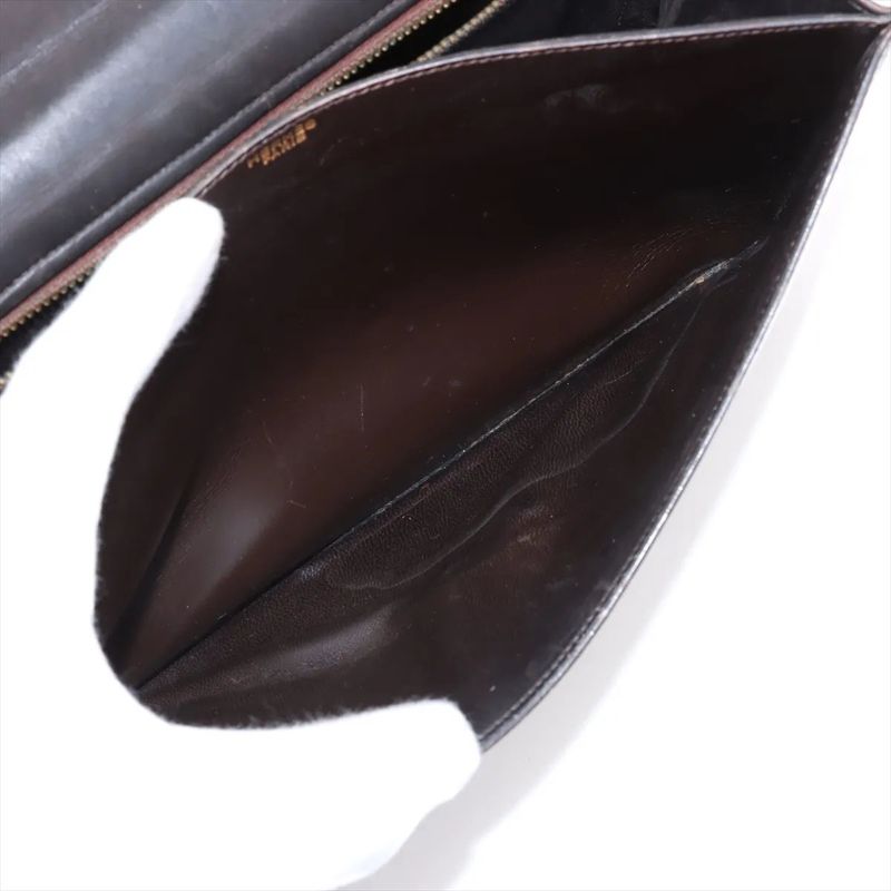 Vintage Hermes Sandrine Box Calf Leather Shoulder Bag Crossbody Genuine Leather