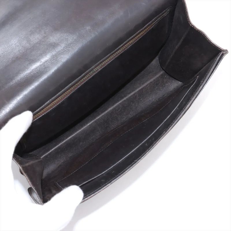 Vintage Hermes Sandrine Box Calf Leather Shoulder Bag Crossbody Genuine Leather