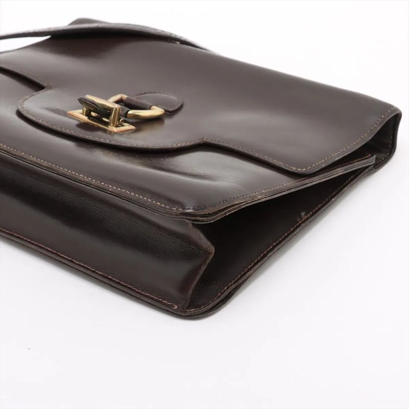 Vintage Hermes Sandrine Box Calf Leather Shoulder Bag Crossbody Genuine Leather