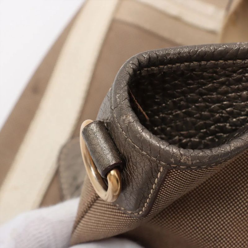 Prada Logo Jacquard 2WAY Tote Bag Crossbody Shoulder Beige Business Commute A4