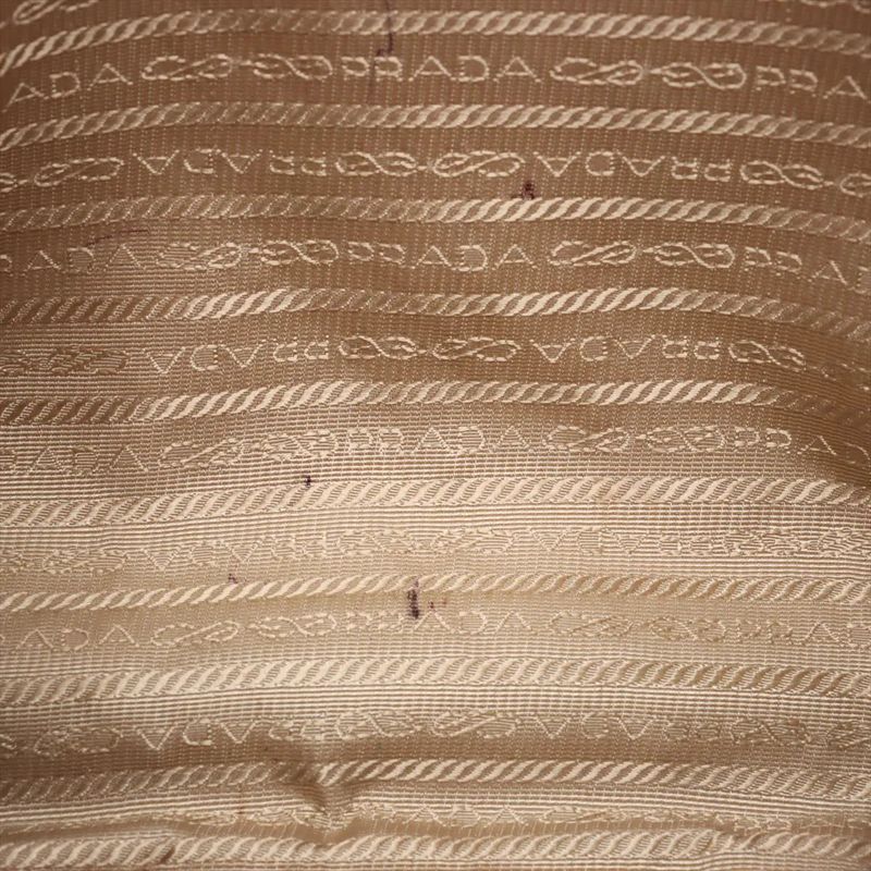 Prada Logo Jacquard 2WAY Tote Bag Crossbody Shoulder Beige Business Commute A4