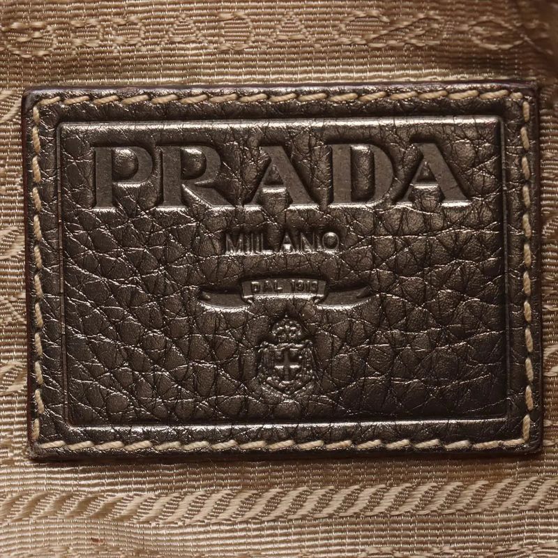 Prada Logo Jacquard 2WAY Tote Bag Crossbody Shoulder Beige Business Commute A4
