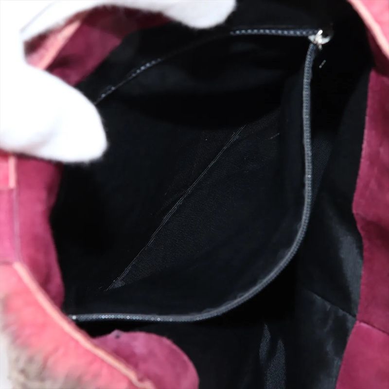 Chanel With Serial Seal 6062176 Coco Mark Rabbit Fur Tote Bag Shoulder Ladies