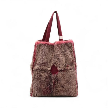 Chanel With Serial Seal 6062176 Coco Mark Rabbit Fur Tote Bag Shoulder Ladies