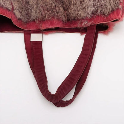 Chanel With Serial Seal 6062176 Coco Mark Rabbit Fur Tote Bag Shoulder Ladies