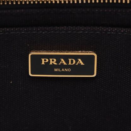 Prada Canapa Tote Bag Shoulder Hand Black Women's Brand MMM Cx51-7