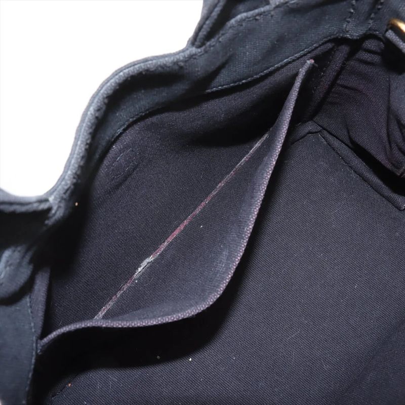 Prada Canapa Tote Bag Shoulder Hand Black Women's Brand MMM Cx51-7