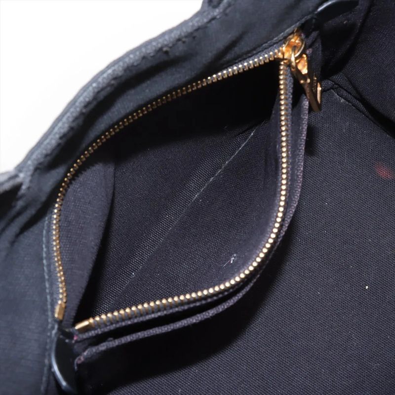 Prada Canapa Tote Bag Shoulder Hand Black Women's Brand MMM Cx51-7