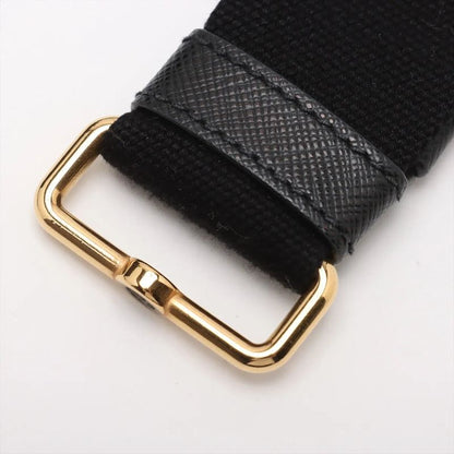 Prada Canapa Tote Bag Shoulder Hand Black Women's Brand MMM Cx51-7