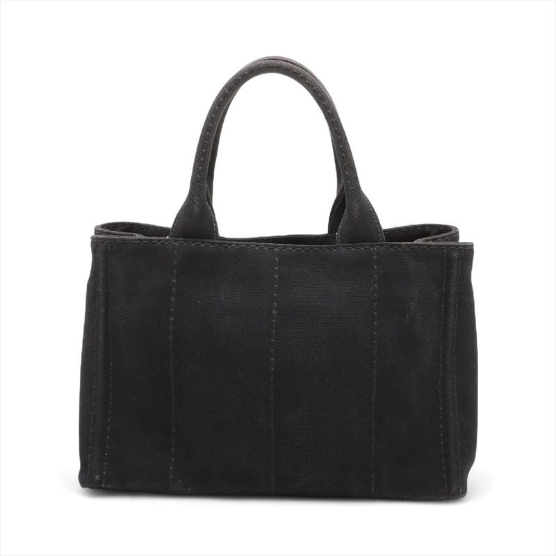 Prada Canapa Tote Bag Shoulder Hand Black Women's Brand MMM Cx51-7
