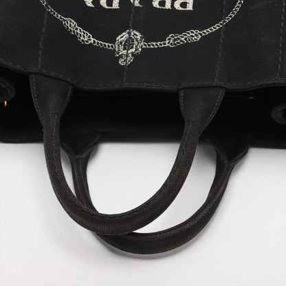 Prada Canapa Tote Bag Shoulder Hand Black Women's Brand MMM Cx51-7