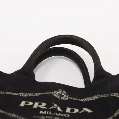 Prada Canapa Tote Bag Shoulder Hand Black Women's Brand MMM Cx51-7