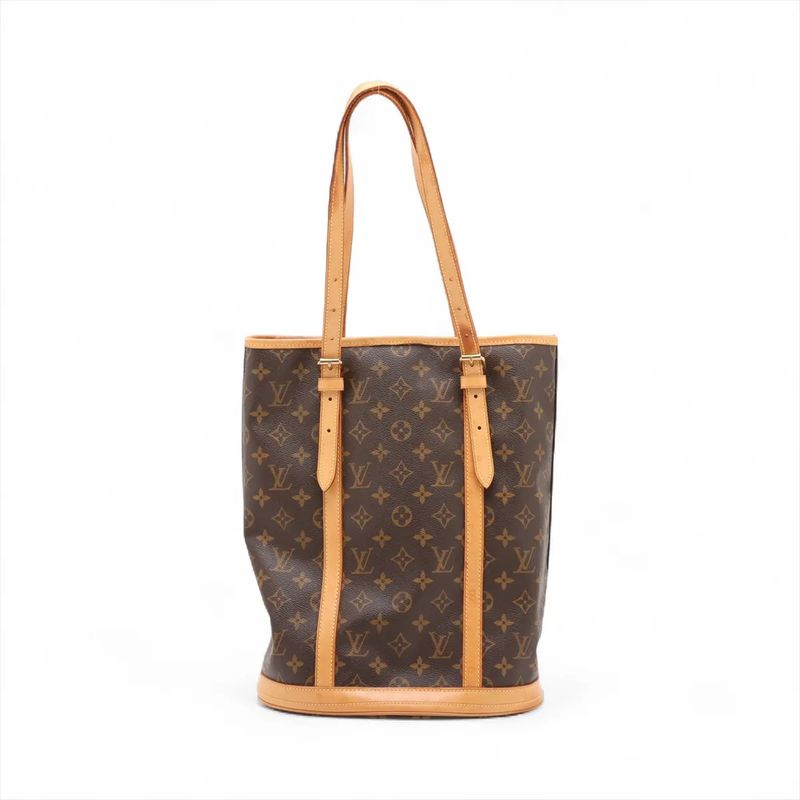 Louis Vuitton Monogram Bucket GM M42236 Leather Tote Bag Shoulder Hand A4
