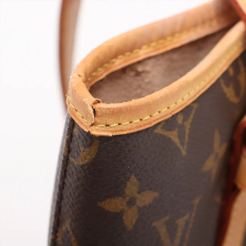 Louis Vuitton Monogram Bucket GM M42236 Leather Tote Bag Shoulder Hand A4