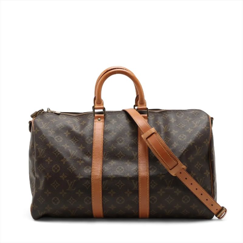 Louis Vuitton Monogram Keepall Bandoliere 45 M41418 2WAY Boston Bag Crossbody