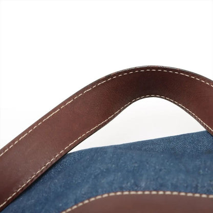 Chanel Authenticity / With Serial Seal Denim Coco Mark Leather Tote Bag