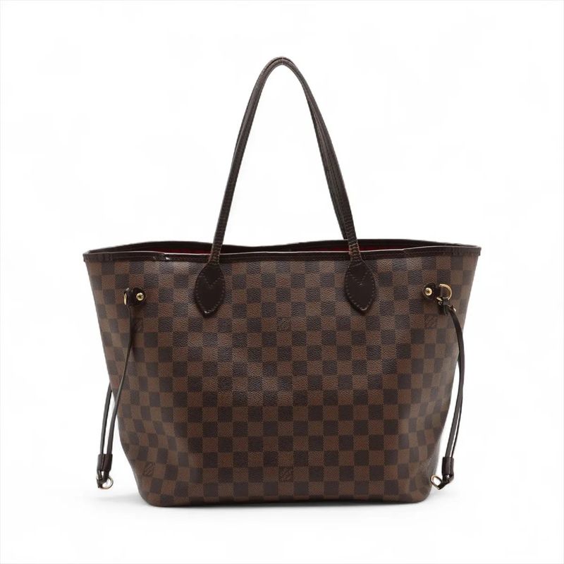 Louis Vuitton Damier Neverfull MM N51105 Leather Tote Bag Shoulder Hand A4