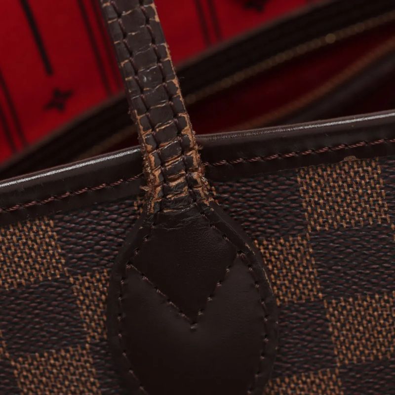 Louis Vuitton Damier Neverfull MM N51105 Leather Tote Bag Shoulder Hand A4