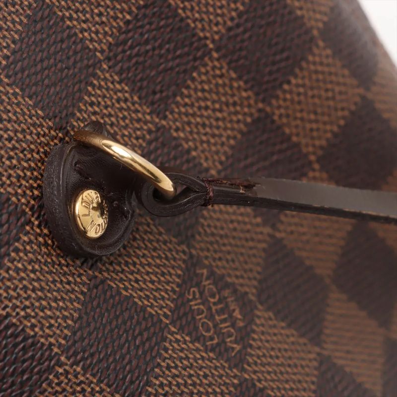 Louis Vuitton Damier Neverfull MM N51105 Leather Tote Bag Shoulder Hand A4