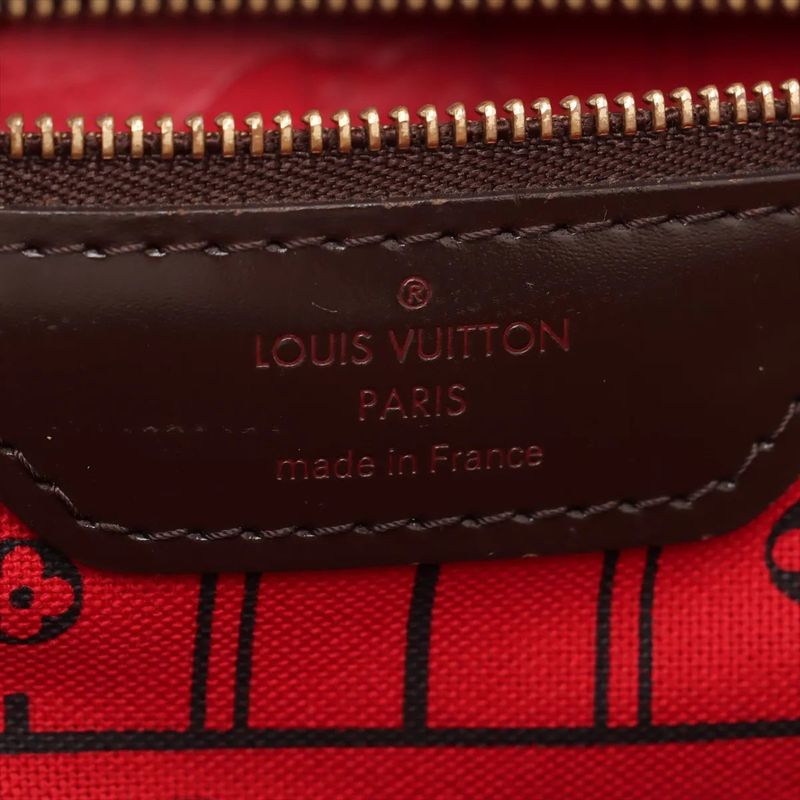 Louis Vuitton Damier Neverfull MM N51105 Leather Tote Bag Shoulder Hand A4